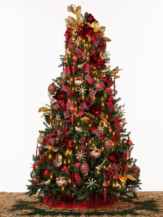 "Tartan and Tradition" Red Plaid Christmas Tree